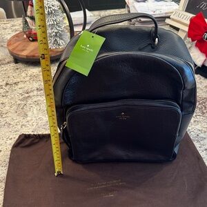 Kate Spade Black Leather Backpack